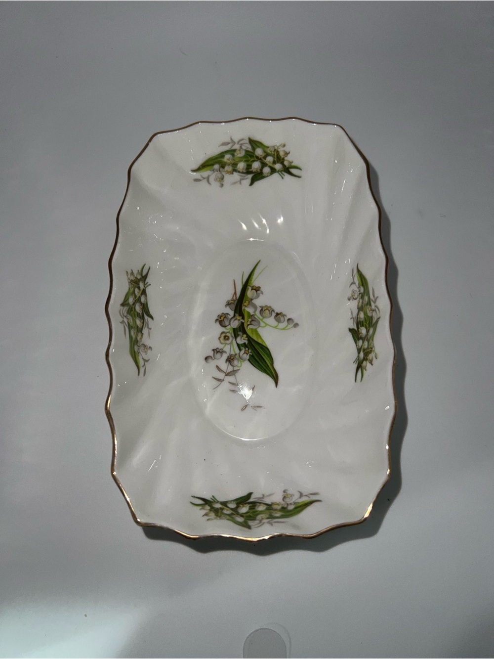 Vintage "Lily of the Valley" dish by the British pottery brand Adderley